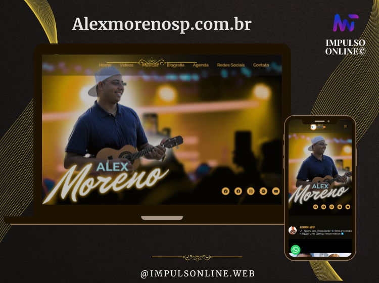Site Institucional para um cantor divulgando seus trabalhos