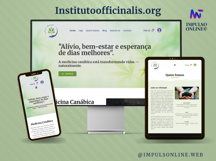 Criação de site institucional para um instituto que trabalha com medicina cannabica